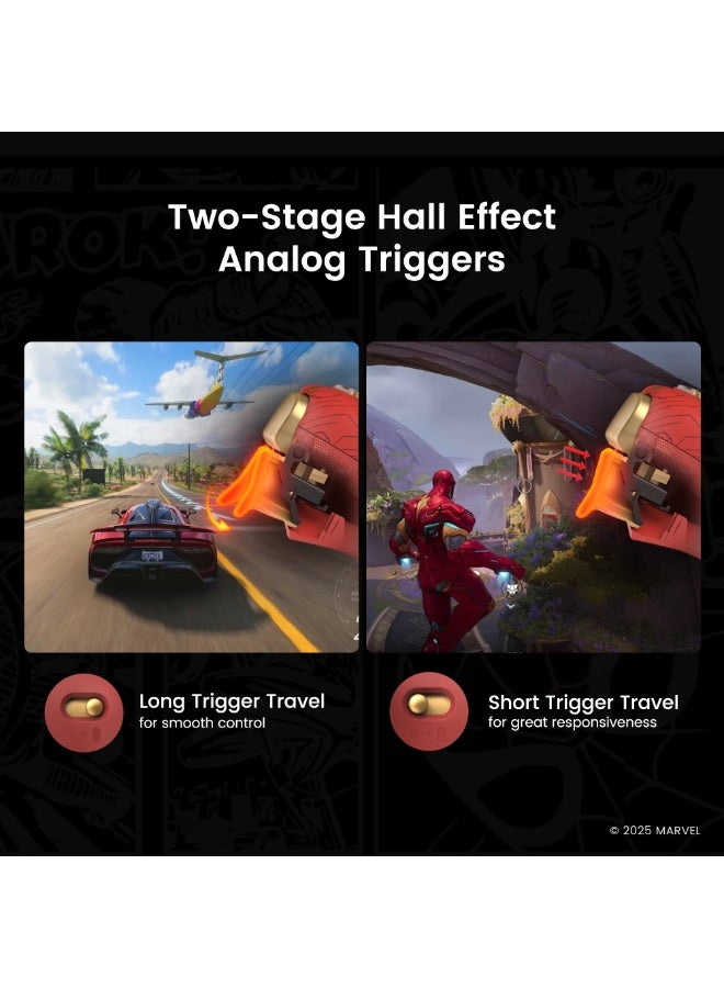 GameSir Nova 2 Lite Wireless Gamepad – Iron Man Limited Edition | Bluetooth & 2.4G Multiplatform Controller for PC/Switch/Android/iOS with Hall Effect Joysticks & Triggers - Image 4