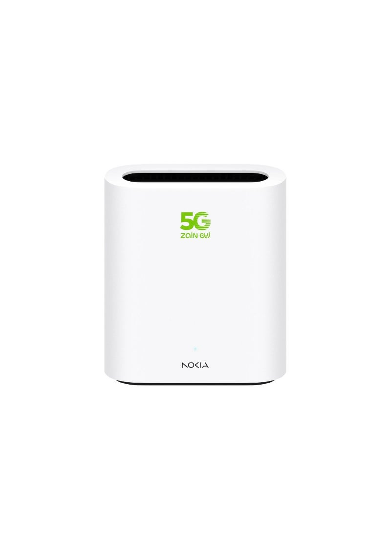 Zain Nokia FastMile 5G Gateway 6.1, Ultra-Fast 5G Home Router, High-Gain Antennas, Gigabit LAN, WiFi 6 "Supports All Networks" White - Image 1
