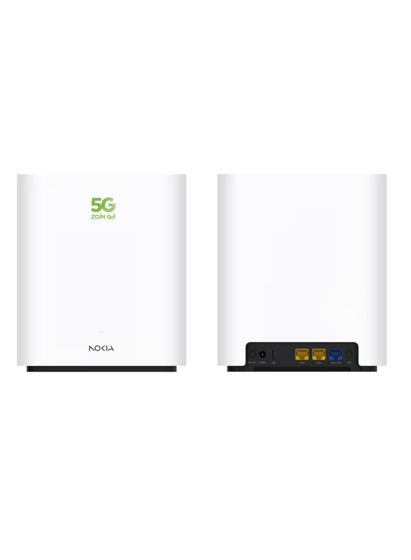 Zain Nokia FastMile 5G Gateway 6.1, Ultra-Fast 5G Home Router, High-Gain Antennas, Gigabit LAN, WiFi 6 "Supports All Networks" White - Image 3