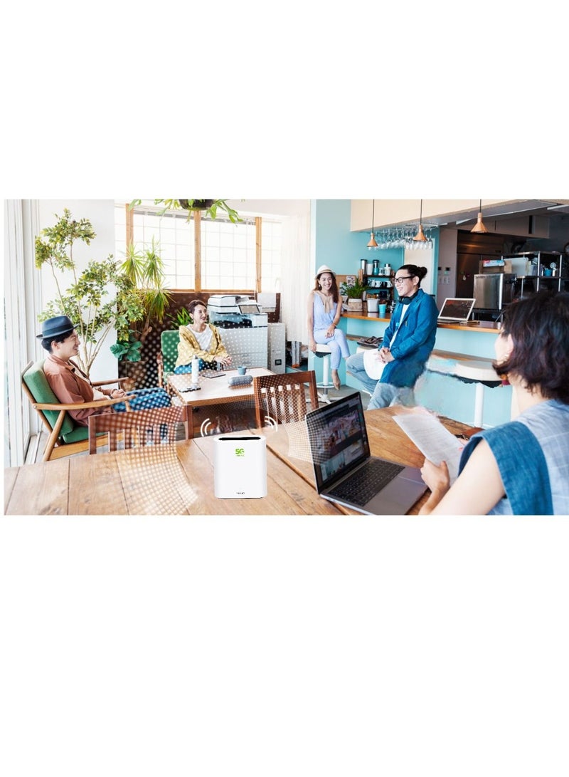 Zain Nokia FastMile 5G Gateway 6.1, Ultra-Fast 5G Home Router, High-Gain Antennas, Gigabit LAN, WiFi 6 "Supports All Networks" White - Image 4