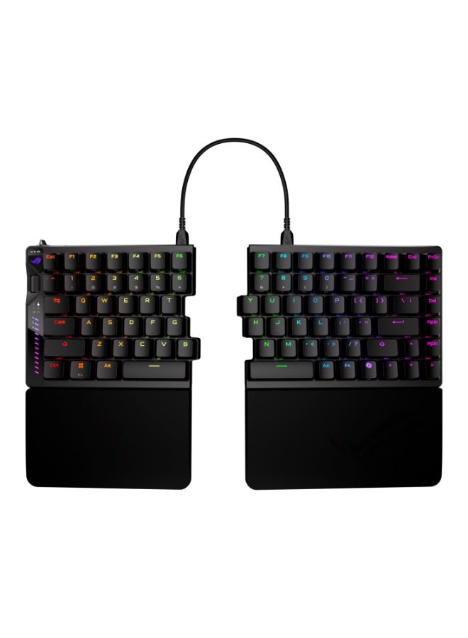 ASUS ROG Falcata 75% Split Wireless Gaming Keyboard, Magnetic Hall-Effect Switches, Adjustable Actuation, Rapid Trigger, Tri-Mode Connectivity, 8000Hz Polling Rate, RGB, Hot-Swappable, PBT Keycaps, Long Battery Life, Black | 90MP043H-BKCA00 Black - Image 2