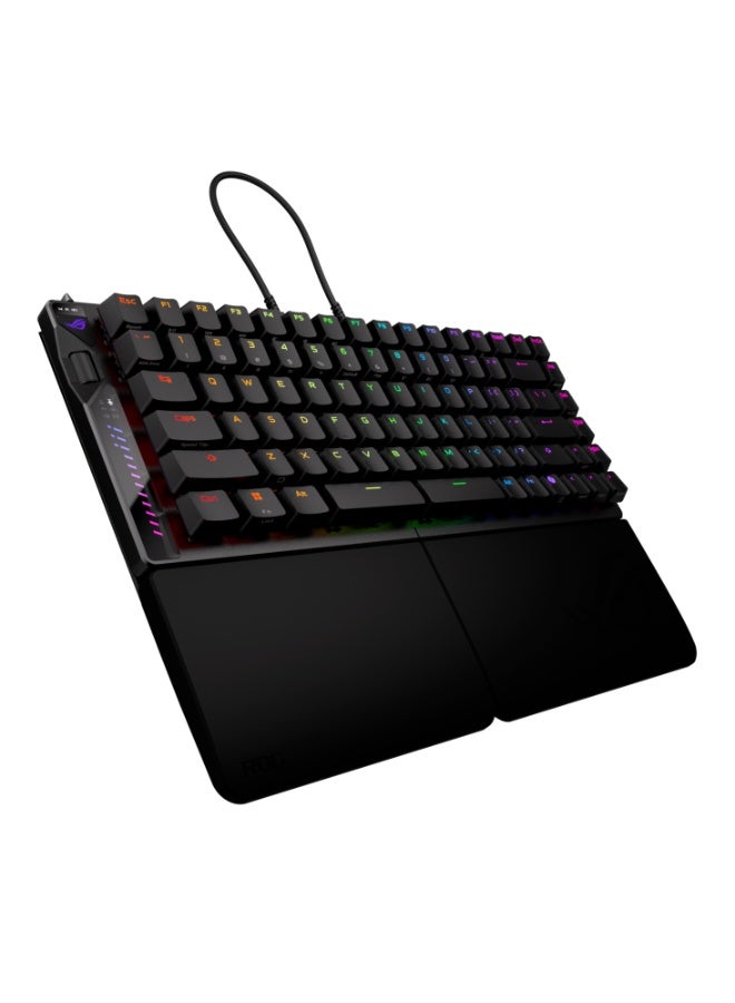 ASUS ROG Falcata 75% Split Wireless Gaming Keyboard, Magnetic Hall-Effect Switches, Adjustable Actuation, Rapid Trigger, Tri-Mode Connectivity, 8000Hz Polling Rate, RGB, Hot-Swappable, PBT Keycaps, Long Battery Life, Black | 90MP043H-BKCA00 Black - Image 5
