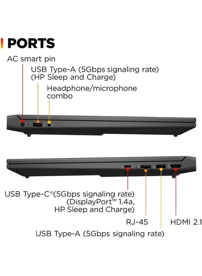 HP Victus 15 Gaming Laptop 2024 With 15.6-Inch FHD IPS Display, Intel Core i5-13420H Processor/32GB RAM/2TB SSD/6GB NVIDIA GeForce RTX 3050 Graphics Card/Windows 11 Home Office 365 English black - Image 4