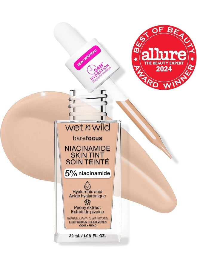 Wet N Wild Bare Focus 5% Niacinamide Skin Tint Tone Serum, 1.08 fl. oz, Light Medium Clair Moyen Cool - Image 2