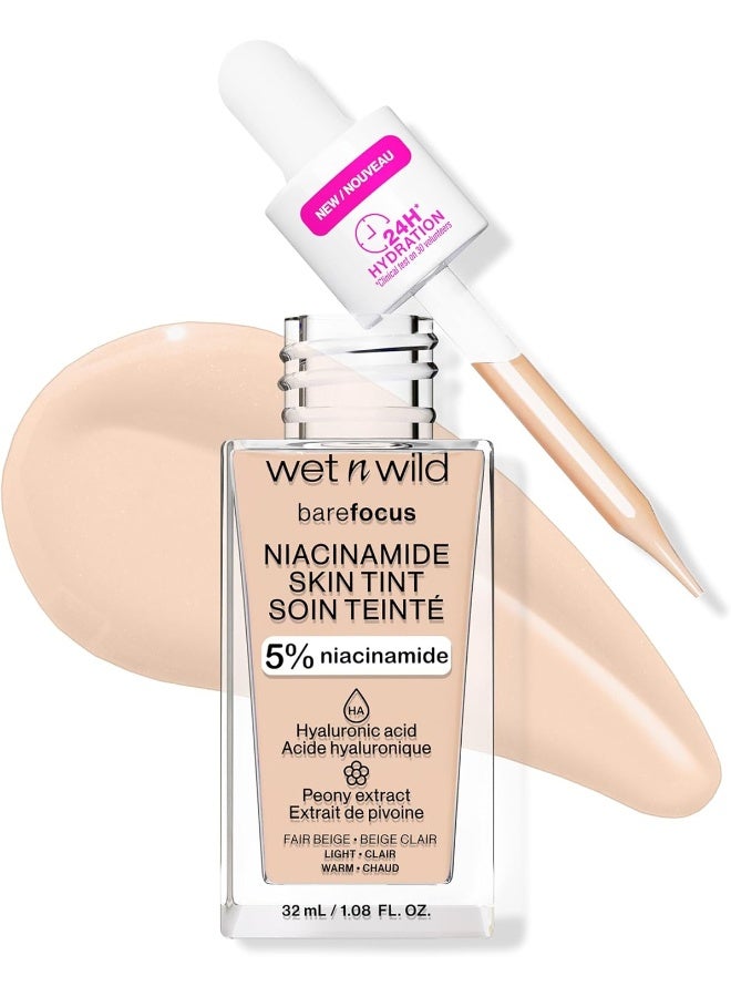 Wet N Wild Bare Focus 5% Niacinamide Skin Tint Tone Serum, 1.08 fl. oz, Fair Clair - Neutral * Neutre - Image 1