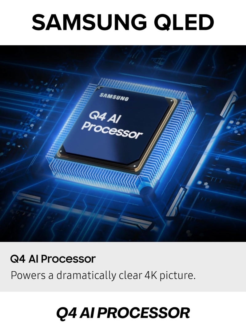 Samsung 98-Inch QLED 4K Smart TV (International Model) –  Q4 AI Processor, Quantum HDR, A billion shades of color, Motion Accelerator, Tizen OS, Ultra-Slim Design, Smart Home Ready (2025) 98Q7F Black - Image 5