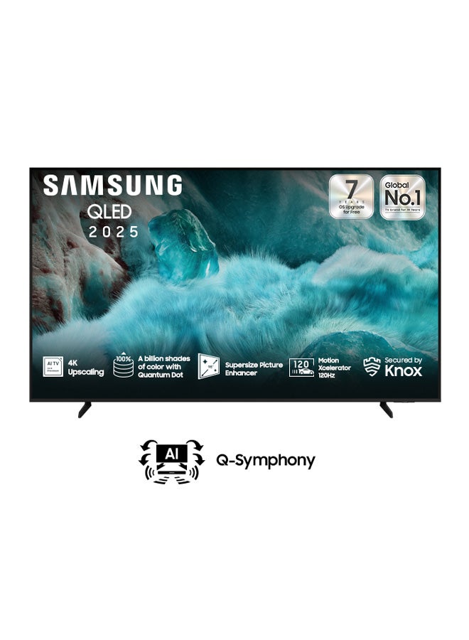 سامسونج تلفاز سامسونج QLED 4K ذكي بحجم 98 بوصة (نموذج دولي) - مع معالج Q4 AI، Quantum HDR، مليار درجة من الألوان، مسرع الحركة، نظام Tizen، تصميم فائق النحافة، جاهز للمنزل الذكي (2025) - Image 1