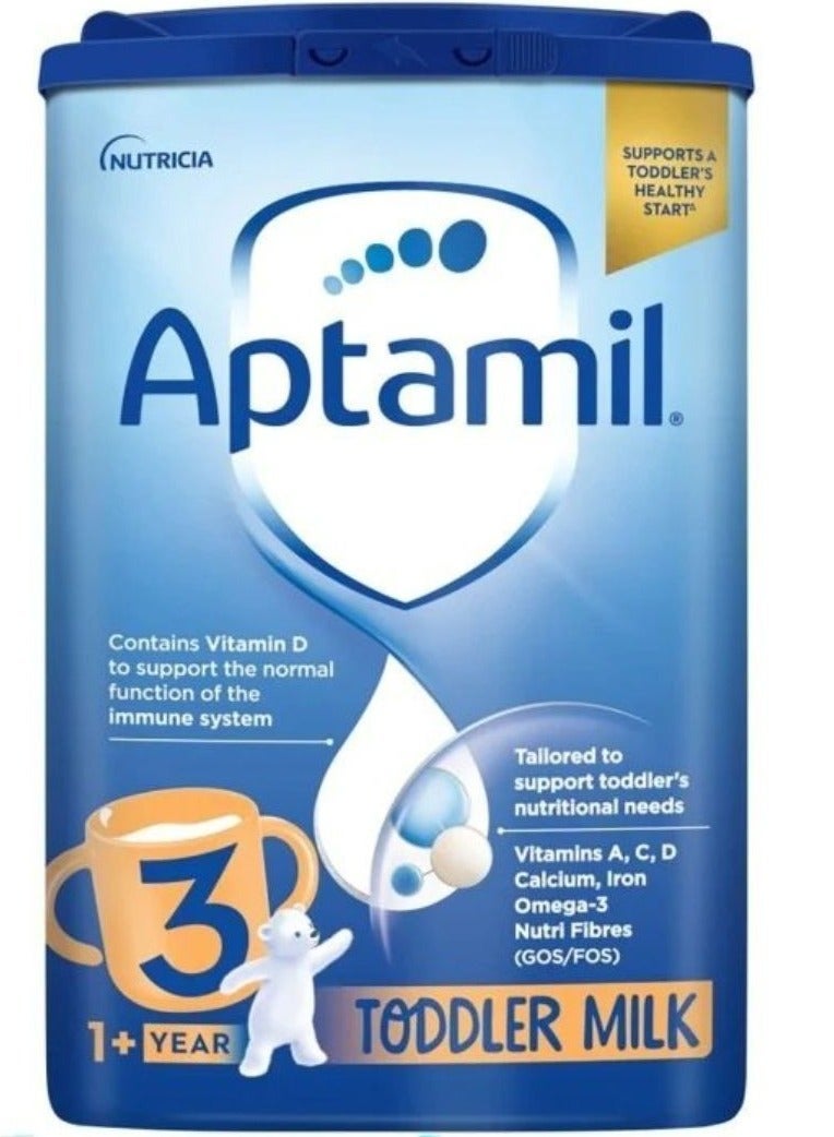 Aptamil Stage 3 Toddler Milk Powder Baby Formula Natural 1+ Years 800grams (Pack of 1) Natural 800grams Single - Image 1