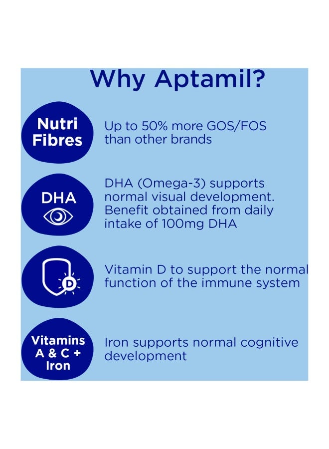 Aptamil Stage 2 Follow On Milk Powder Baby Formula 6-12 Months Natural 800grams ( Pack of 1) Natural 800grams Single - Image 2