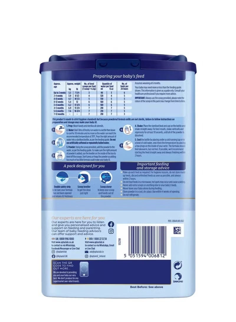 Aptamil Stage 1 From Birth First Infant Milk Powder Baby Formula Natural Natural 800grams Single - Image 2