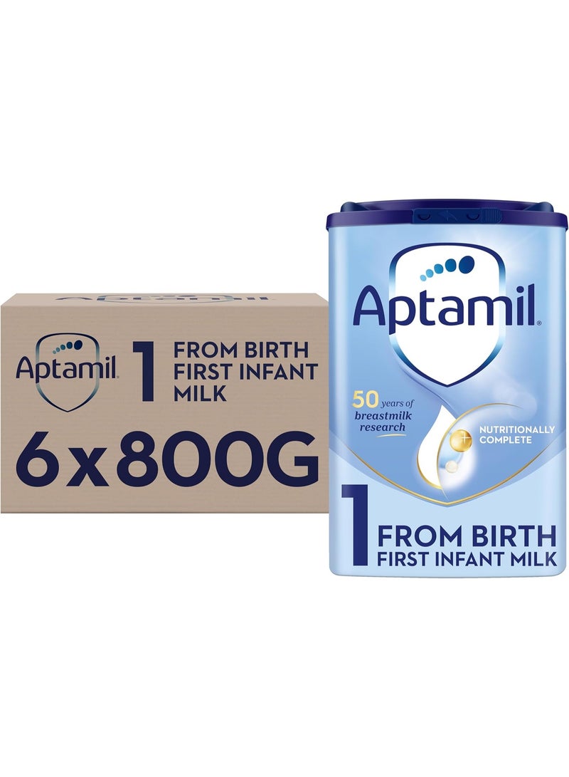 Aptamil Stage 1 From Birth First Infant Milk Powder Baby Formula Natural Natural 4800grams Pack of 6 - Image 1