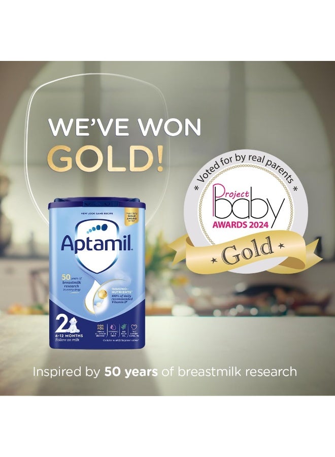 Aptamil Stage 2 Follow On Milk Powder Baby Formula 6-12 Months Natural Natural 4800grams Pack of 6 - Image 5