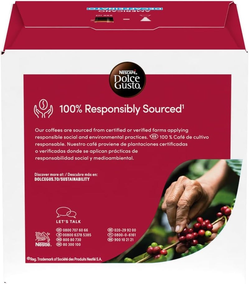 Nescafe Dolce Gusto Americano Decaffeinato coffee 16 Capsules Americano 384grams Pack of 3 - Image 4