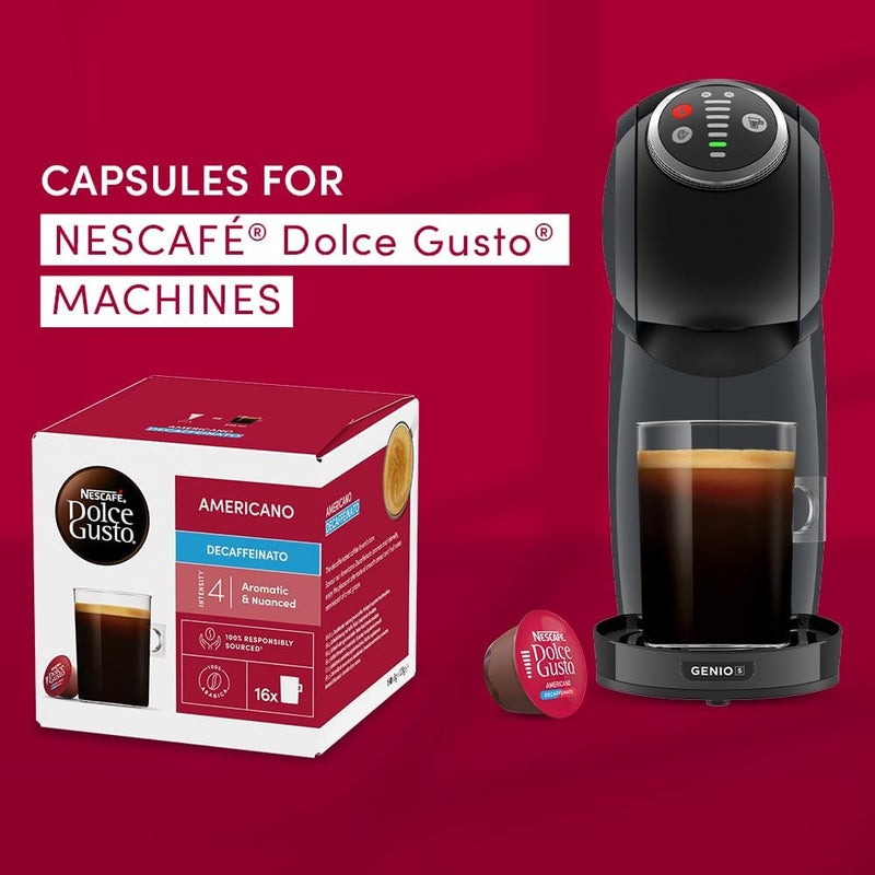 Nescafe Dolce Gusto Americano Decaffeinato coffee 16 Capsules Americano 384grams Pack of 3 - Image 5