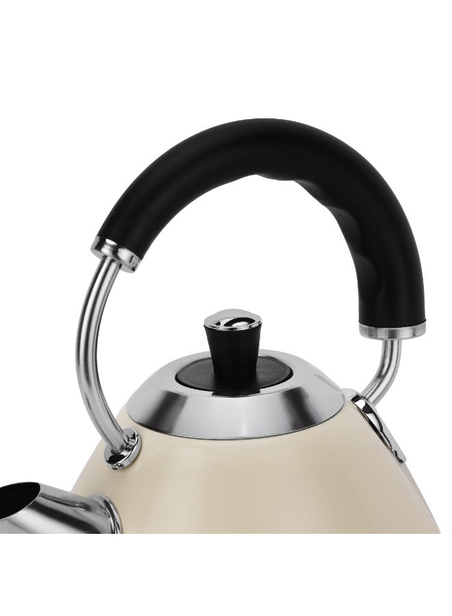 GEEPAS 1.7L Stainless Steel Cordless Kettle – Boil Dry Protection, Auto Switch-Off, Strix Controller, Detachable Filter, Temperature Gauge, 360° Rotational Base, Concealed Heating Element 1.7 L 3000 W GK38073UK-CR Cream - Image 5