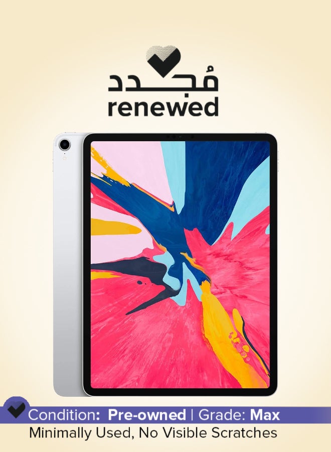 Apple Renewed - iPad Pro 2018 (3rd Gen) 12.9-Inch 64GB WiFi + Cellular Silver - Image 1
