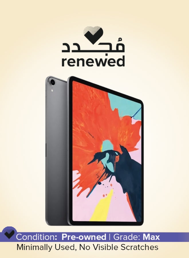 Apple Renewed - iPad Pro 2018 (3rd Gen) 12.9-Inch 64GB WiFi + Cellular Space Gray - Image 1