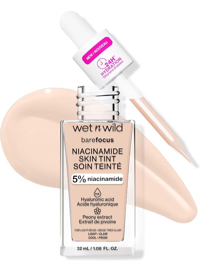 Wet N Wild Bare Focus 5% Niacinamide Skin Tint Tone Serum, 1.08 fl. oz, Light Clair Warm - Image 1