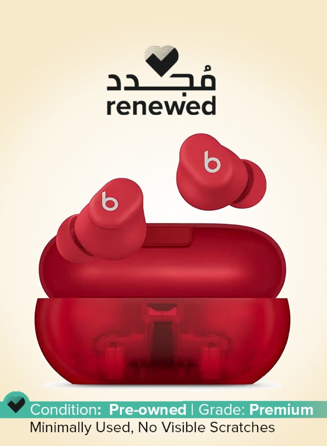 beats Renewed -  Solo Buds True Wireless Earbuds Transparent Red - Image 1