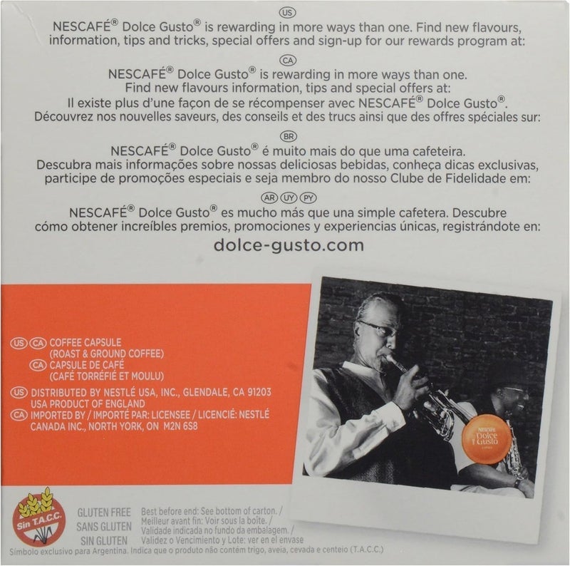 Nescafe Dolce Gusto Lungo 16 Capsules 89.6grams Lungo 89.6grams Single - Image 4