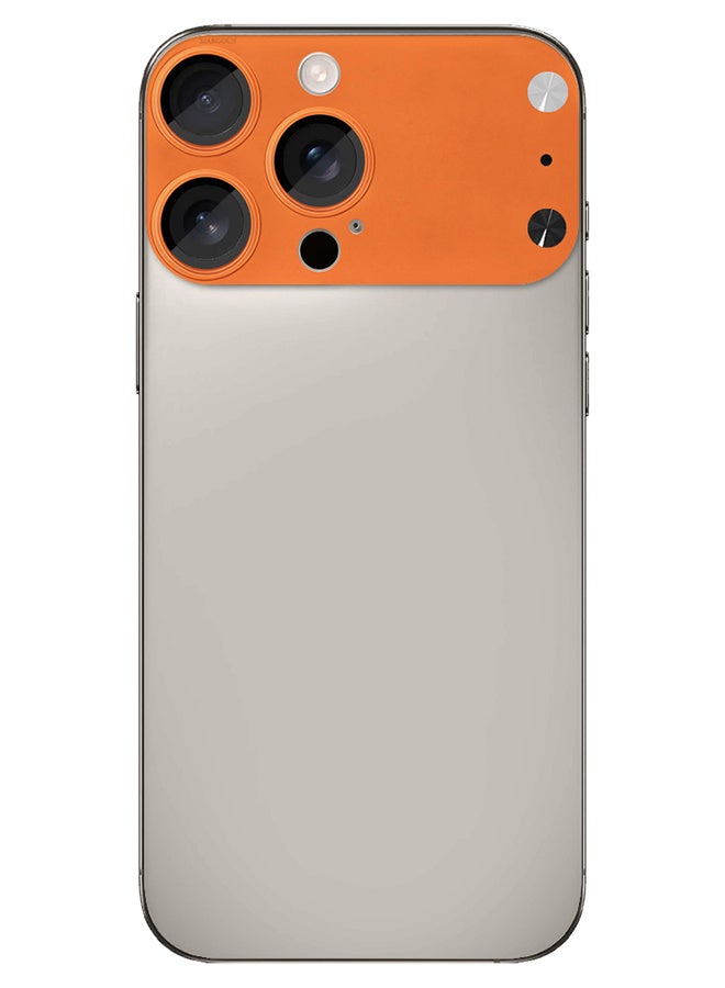 MARGOUN Lens Protector for iPhone 15 Pro Max and 16 Pro Max - Magic Style Imitating iPhone 17 Pro Max Camera Design Cosmic Orange-1 - Image 4
