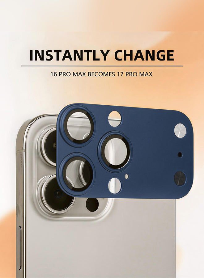 MARGOUN Lens Protector for iPhone 15 Pro Max and 16 Pro Max - Magic Style Imitating iPhone 17 Pro Max Camera Design Deep Blue-1 - Image 2