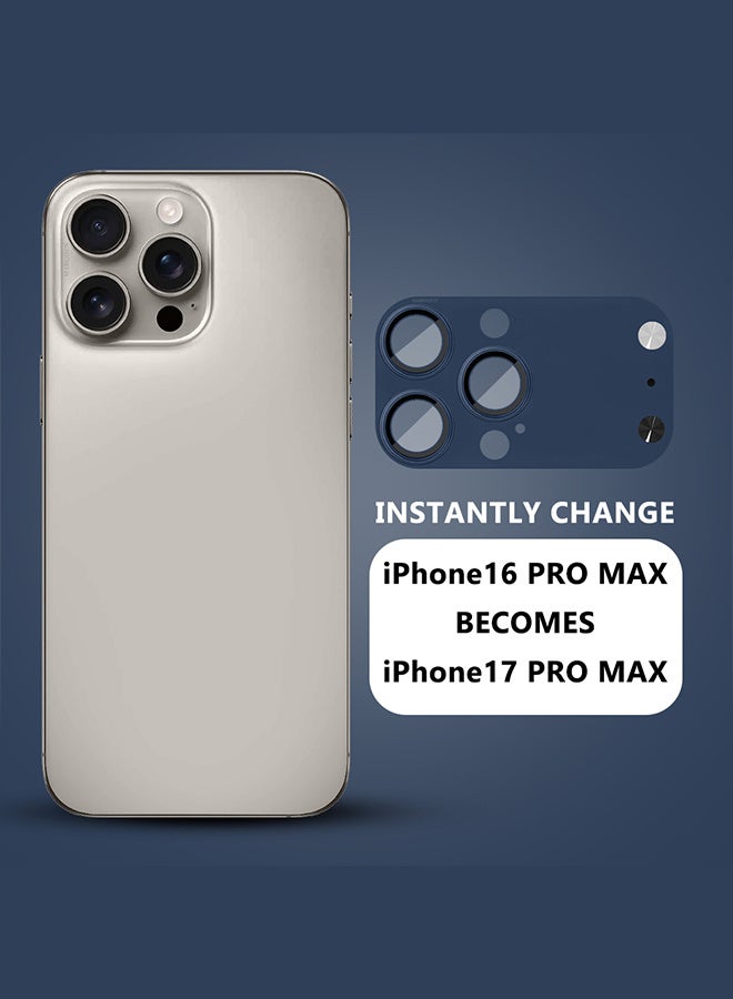 MARGOUN 2 Pieces Lens Protector for iPhone 15 Pro Max and 16 Pro Max – Magic Style Imitating iPhone 17 Pro Max Camera Design Multicolour-1 - Image 3