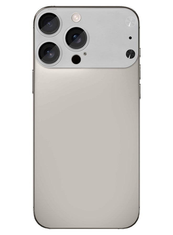 MARGOUN Lens Protector for iPhone 15 Pro Max and 16 Pro Max - Magic Style Imitating iPhone 17 Pro Max Camera Design Silver-1 - Image 4