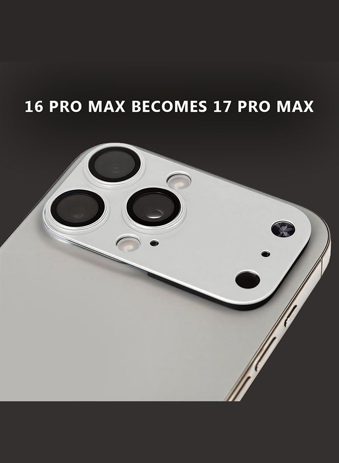 MARGOUN Lens Protector for iPhone 15 Pro Max and 16 Pro Max - Magic Style Imitating iPhone 17 Pro Max Camera Design Silver-1 - Image 5