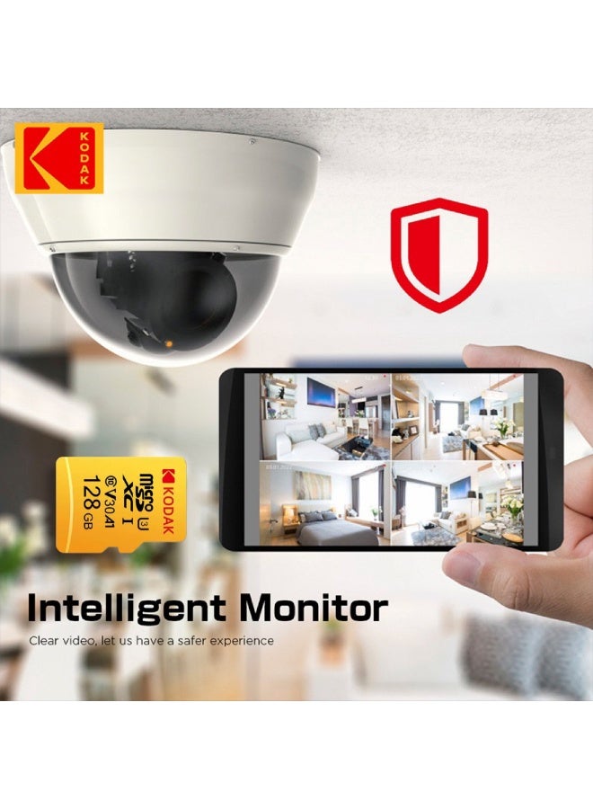 Kodak 128GB High-Speed TF Memory Card Class10 U3 V30 A1 4K Ultra HD – Compatible with Smartphones/Cameras/Dashcams/Surveillance/MP3/MP4 | Durable & Stable 128 GB - Image 4