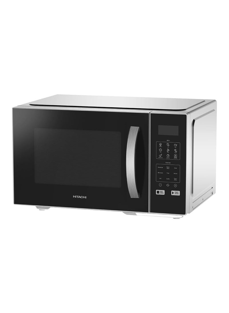 هيتاشي Hitachi Convection Air Fryer Microwave Oven 27L, 33 Auto Cooking Programs, Air Fry/Grill/Bake/Steam Clean/Deodorization, Digital LED Touch Control, Silver Black – HMR-DA2713SLBK 27 L 1450 W HMR-DA2713SLBK Black & Silver - Image 2