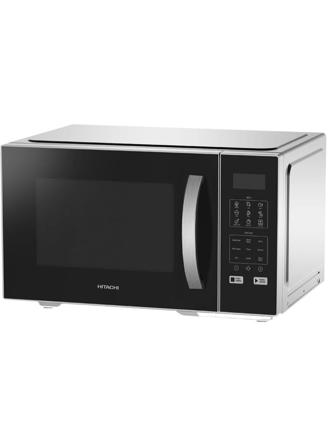 HITACHI Convection Air Fryer Microwave Oven 27L, 33 Auto Cooking Programs, Air Fry/Grill/Bake/Steam Clean/Deodorization, Digital LED Touch Control, Silver Black – HMR-DA2713SLBK 27 L 1450 W HMR-DA2713SLBK Black & Silver - Image 2