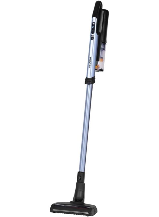 HITACHI Cordless Stick Vacuum Cleaner, Cyclone Storm Technology, 80-Min Runtime, Digital Display, LED Light, 3 Power Modes, Easy Grip, Multi-Surface Cleaning 0.4 L 225 W PV-XHE4PLMBGAE Metallic Blue - Image 1