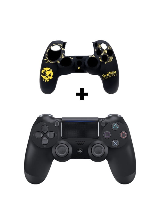 Sony DualShock Wireless Controller For PlayStation 4 Bundle with PS4 Silicone Anti-Slip Shockproof Skin Soft Rubber Grip Case for Better Control Anti-Scratch Durable Protection Sleeve for PlayStation 4 Wireless with Yellow case Cover - Image 1