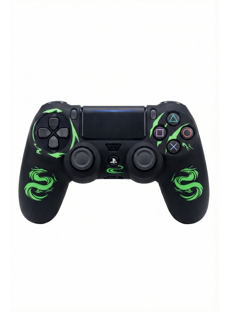 Sony DualShock Wireless Controller For PlayStation 4 Bundle with PS4 Silicone Anti-Slip Shockproof Skin Soft Rubber Grip Case for Better Control Anti-Scratch Durable Protection Sleeve for PlayStation 4 Wireless with Green Cover - Image 3