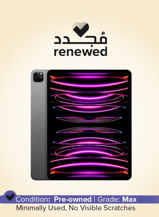 ابل  Renewed - iPad Pro 2022 (3rd Gen) 12.9 inch Space Gray 256GB WiFi - International Version - Image 1