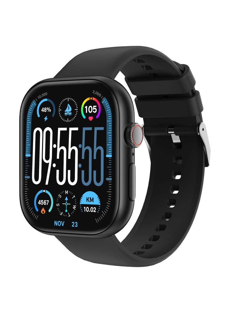 ArmFit 220 mAh AiPro Chat GPT Smart watch For Men  With AMOLED Always On Display Bluetooth Calling Waterproof Fitness Watches For Android iOS - Black - Image 1