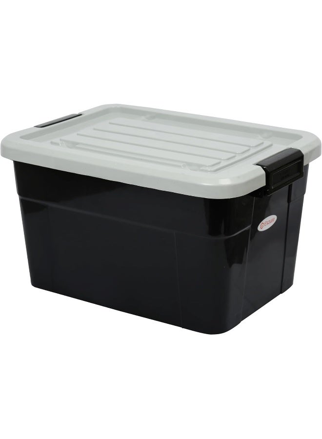 اسكيوب 65L Storage Box with Lockable Lid and Wheels black - Image 1