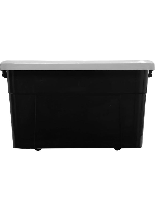 اسكيوب 65L Storage Box with Lockable Lid and Wheels black - Image 3