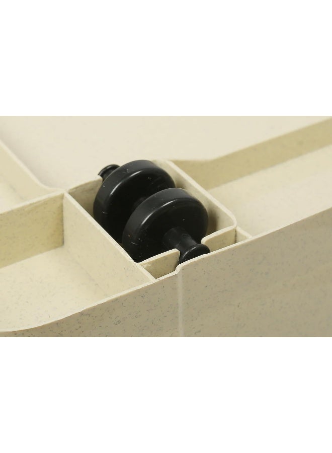 ESQUBE 40L Storage Box with Lockable Lid and Wheels beige - Image 4