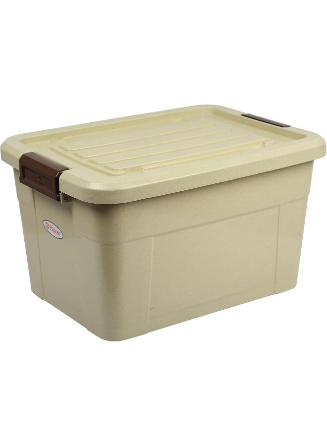 ESQUBE 40L Storage Box with Lockable Lid and Wheels beige - Image 1