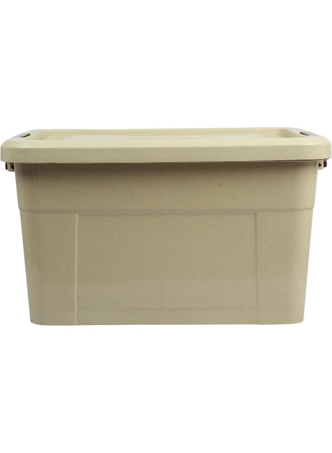 ESQUBE 40L Storage Box with Lockable Lid and Wheels beige - Image 3