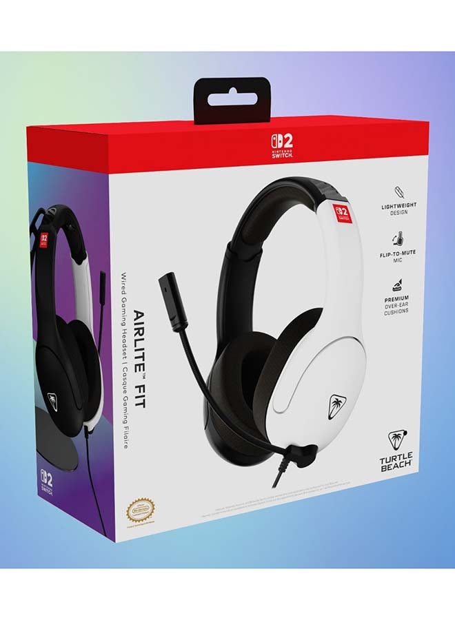 TURTLE BEACH Airlite Fit Wired Gaming Headset Nintendo Switch 2 Black/White Headset - Image 3