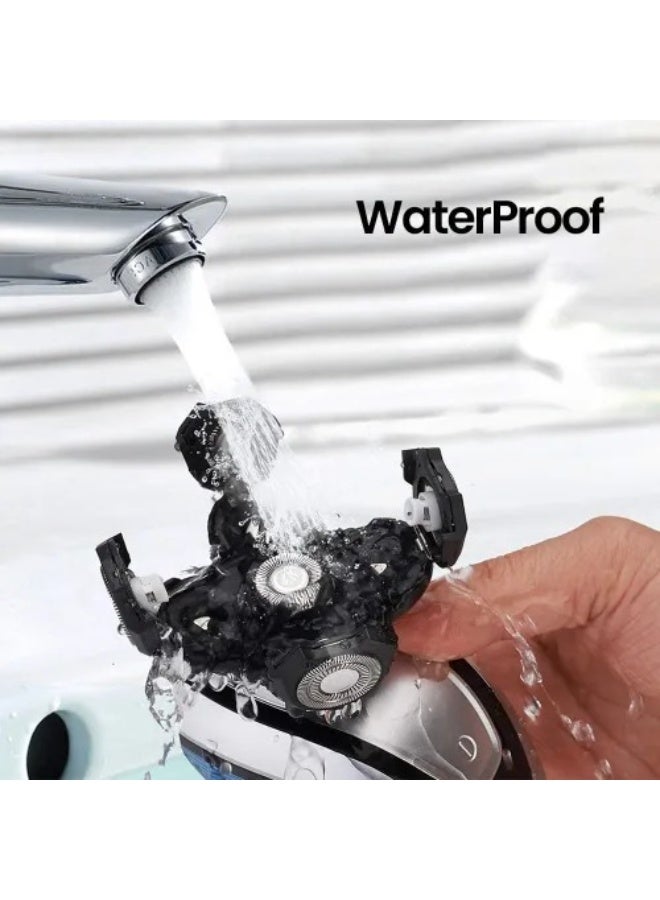 Kemei Multifunctional Shaver with Rotating Head and Various Accessories KM-5894 - Image 4