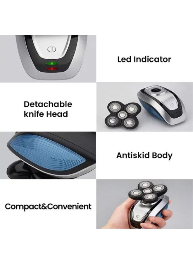 Kemei Multifunctional Shaver with Rotating Head and Various Accessories KM-5894 - Image 5