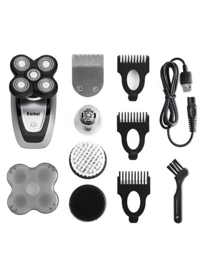 Kemei Multifunctional Shaver with Rotating Head and Various Accessories KM-5894 - Image 2