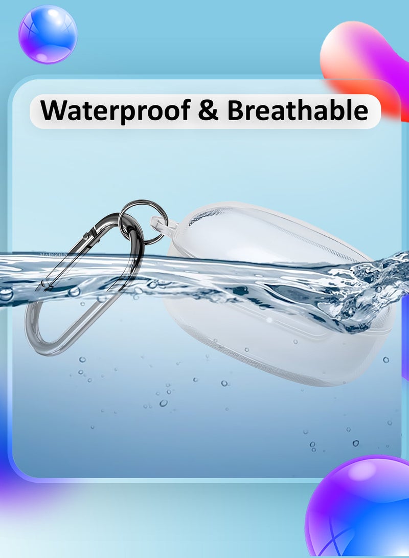 MARGOUN Transparent TPU Shield Case for Redmi Buds 6 Play Case - with Anti-Scratch Protection and Detachable Carabiner - clear - Image 2