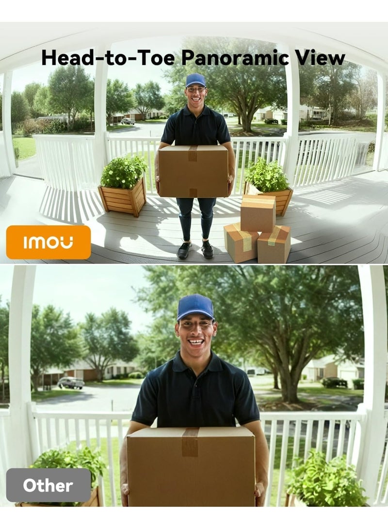 IMOU Doorbell 3 Kit – 4MP QHD 360° Panoramic Wi-Fi Video Doorbell, PIR Human & Package Detection, Night Vision, Two-Way Audio, Battery or Wired, Indoor Chime with SD Storage Support up to 512GB, Weatherproof Smart Security Camera | DB-3EP-4M0W/DS3 - Image 5