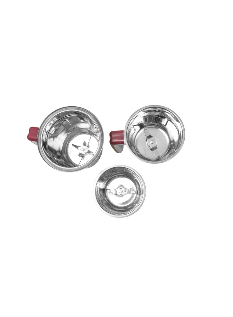 SONASHI 3-in-1 Mixer Grinder with Powerful 1200W Copper Motor | 1.8L Liquidizing Jar, 1.0L Dry Grinding Cup & 0.4L Chutney Cup | 3-Speed Control with Pulse Function | Stainless Steel Jars, Polycarbonate Lids & Heavy-Duty Kitchen Performance | SB-214 White 1.8 L 1200 W SB-214 white - Image 5