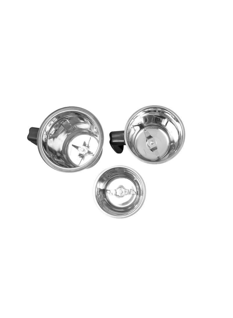 SONASHI 3-in-1 Mixer Grinder with Powerful 1200W Copper Motor | 1.8L Liquidizing Jar, 1.0L Dry Grinding Cup & 0.4L Chutney Cup | 3-Speed Control with Pulse Function | Stainless Steel Jars, Polycarbonate Lids & Heavy-Duty Kitchen Performance | SB-214 Grey 1.8 L 1200 W SB-214 grey - Image 5